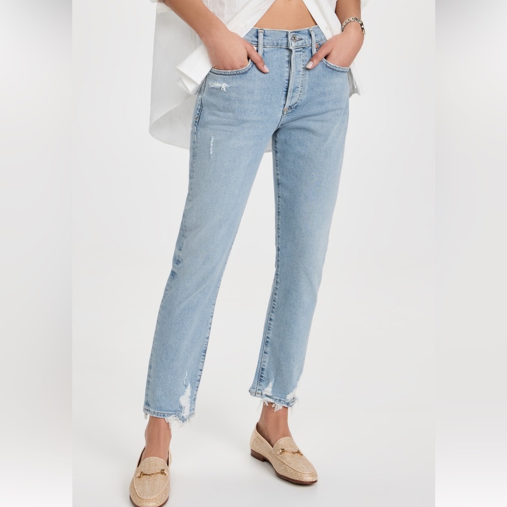 Light Blue Distressed Women's Jeans
